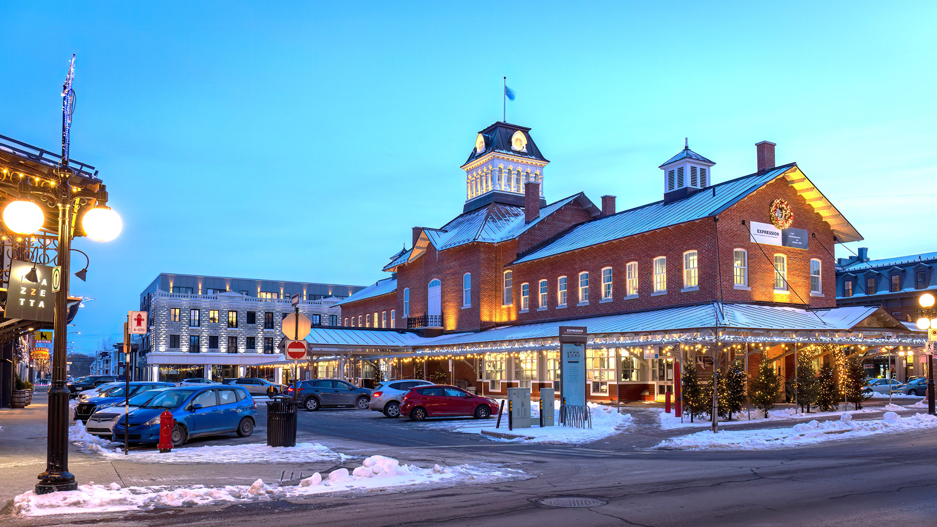 Le centre-ville de Saint-Hyacinthe illuminé